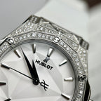 Hublot Orlinski  Watch White Dial Moissanite Diamonds 40mm