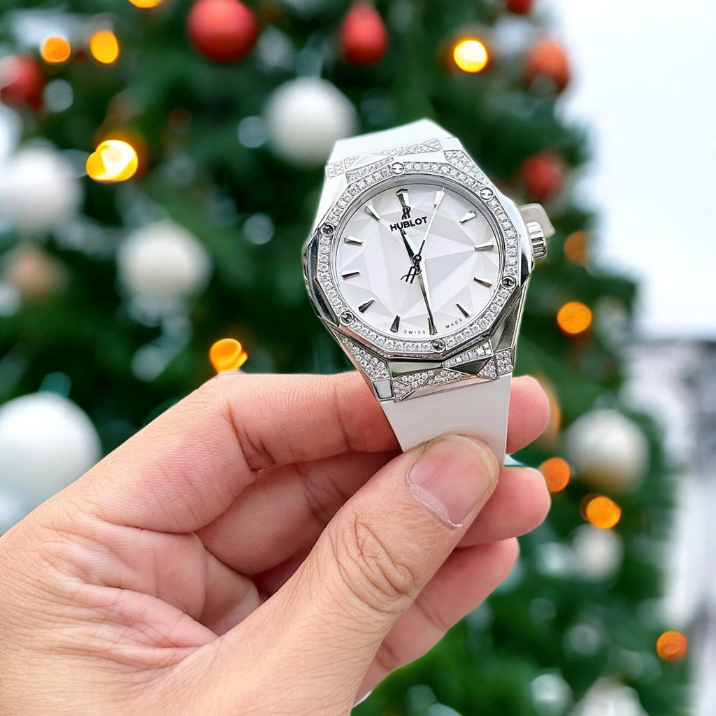 Hublot Watch Orlinski  Moissanite Diamonds White Dial 40mm