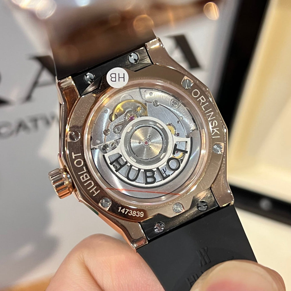 Hublot Watch Orlinski King Gold Black With Full Diamond Case 40mm