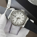 Hublot Orlinski White Dial  Watch Moissanite Diamonds 40mm