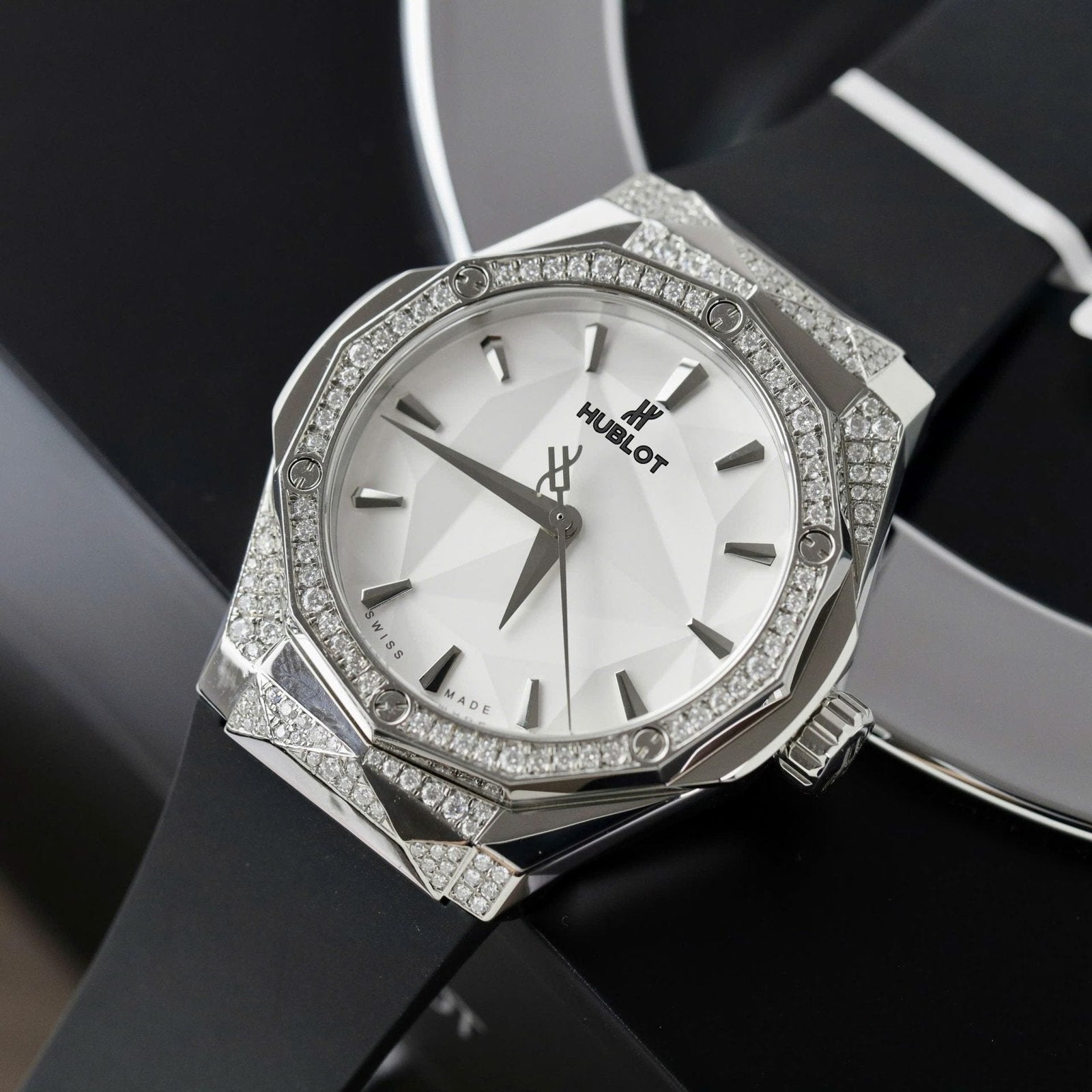 Hublot Orlinski White Dial  Watch Moissanite Diamonds 40mm