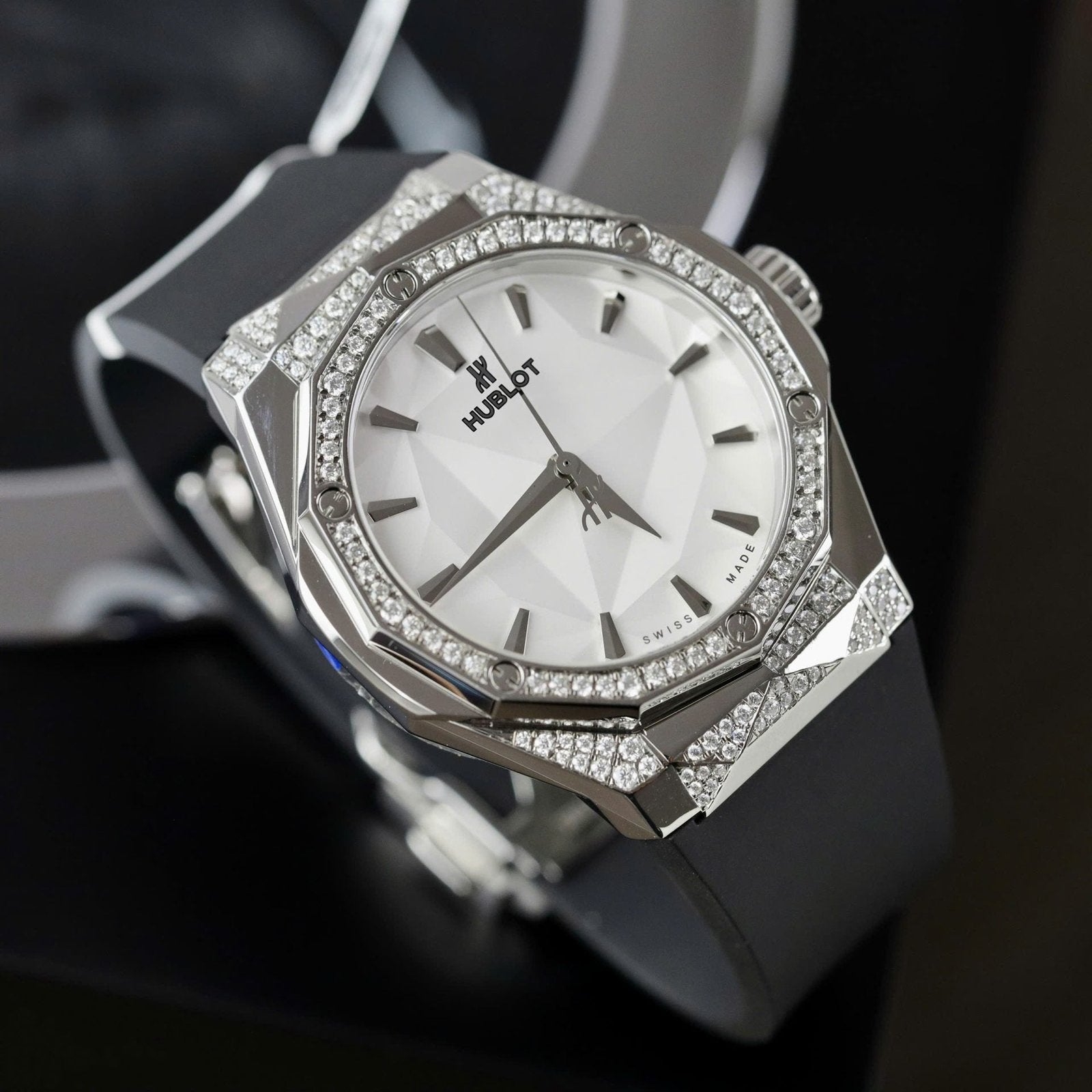 Hublot Orlinski White Dial  Watch Moissanite Diamonds 40mm