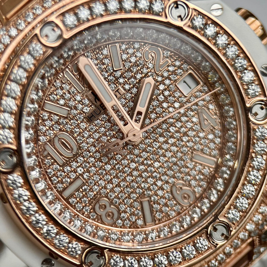 Hublot Watch Big Bang One Click Full Moissanite Diamonds 39mm
