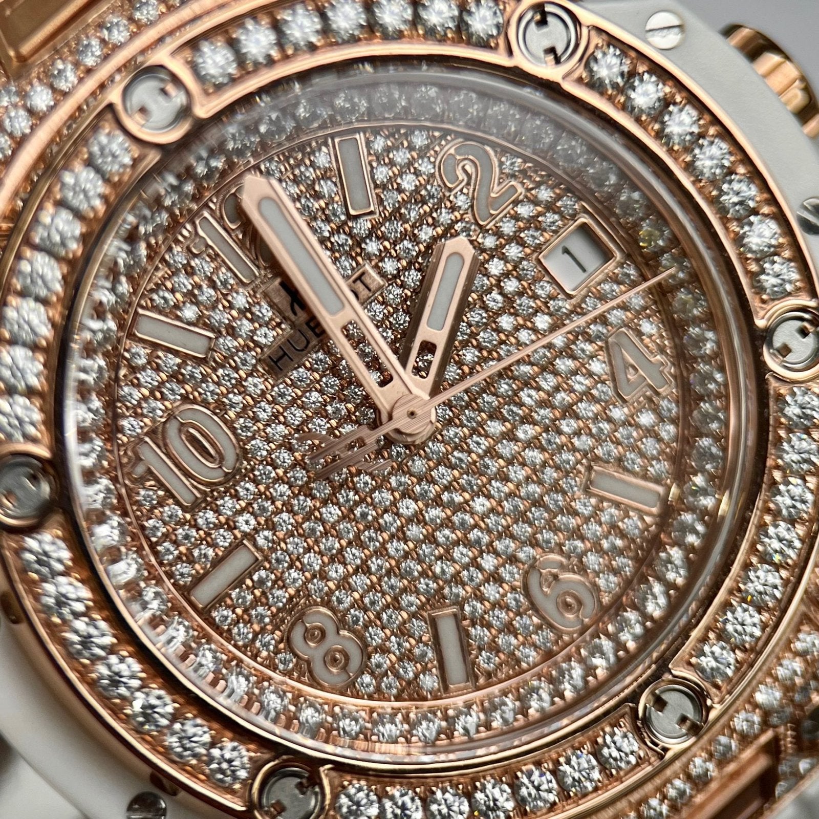 Hublot Watch Big Bang One Click Full Moissanite Diamonds 39mm