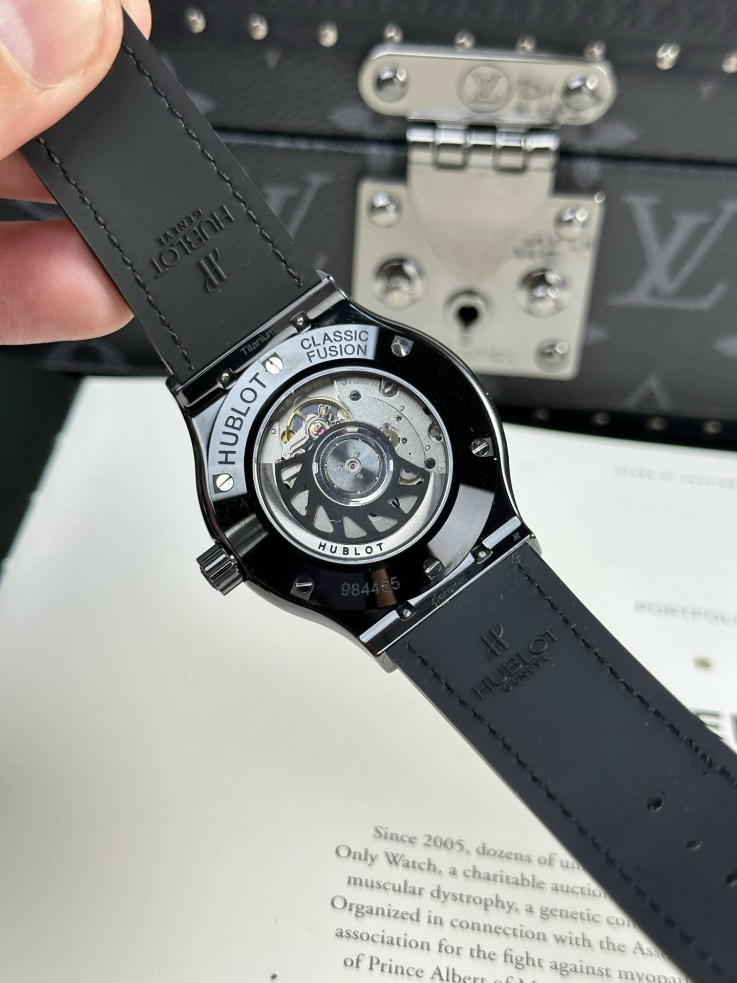 Hublot Classic Fusion Ceramic Watch With Stone Swarovski 42mm