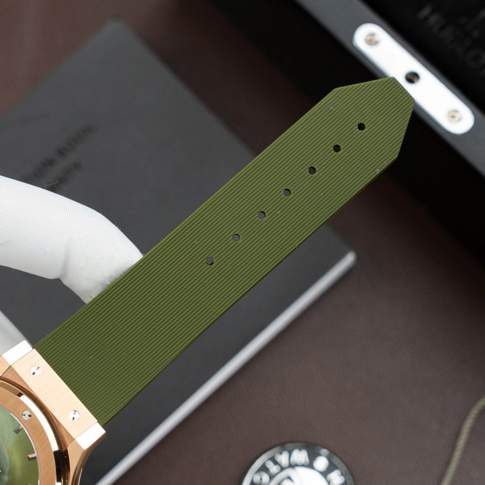 Hublot Watch Classic Fusion King Gold Green Dial Movement SW300 Swiss Made 42mm