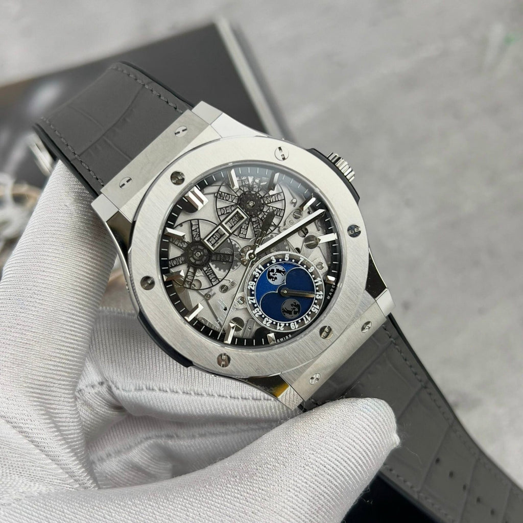 Hublot Aerofusion Moonphase Watch Skeleton Mechanical 45mm