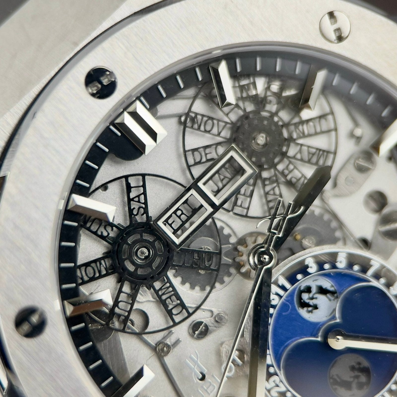 Hublot Aerofusion Moonphase Watch Skeleton Mechanical 45mm