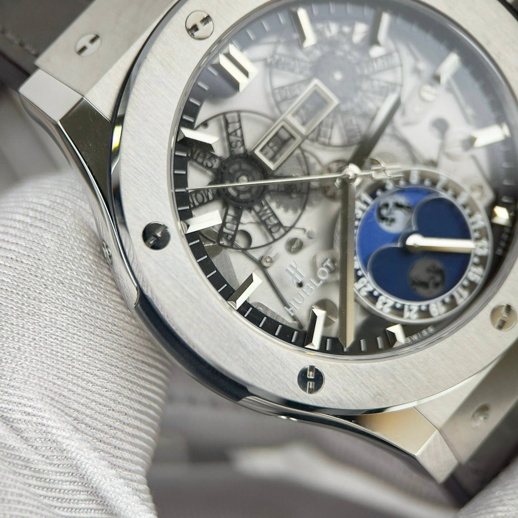 Hublot Aerofusion Moonphase Watch Skeleton Mechanical 45mm