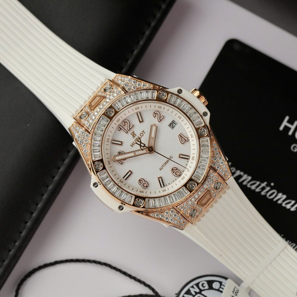Hublot  Watch Big Bang One Click King Gold Black Dial Rubber Strap 39mm