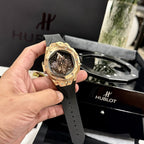 Hublot Watch Big Bang Sang Bleu ll King Gold Black Dial 45mm