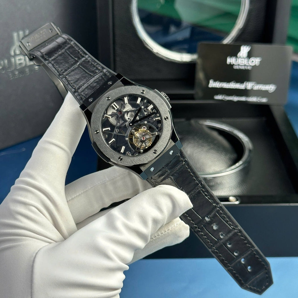 Hublot Watch Classic Fusion Skeleton Tourbillon Black Ceramic 45mm