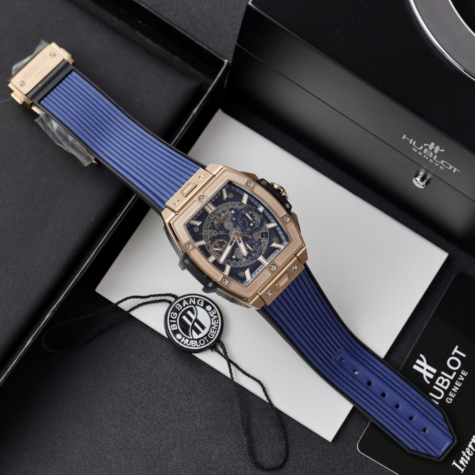 Hublot  Watch Spirit Of Big Bang King Gold Dial Blue 42mm