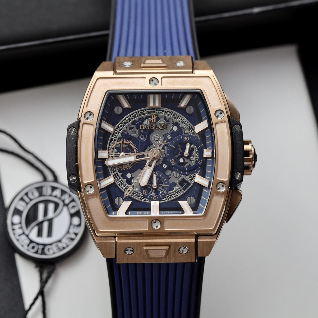 Hublot  Watch Spirit Of Big Bang King Gold Dial Blue 42mm