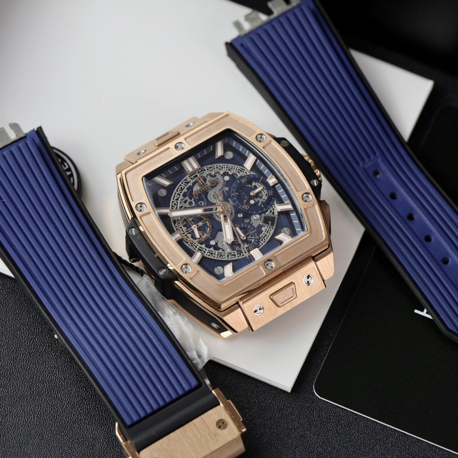 Hublot  Watch Spirit Of Big Bang King Gold Dial Blue 42mm