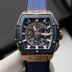 Hublot Watch Spirit Of Big Bang King Gold Bezel Ceramic Blue 42mm