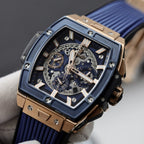 Hublot Watch Spirit Of Big Bang King Gold Bezel Ceramic Blue 42mm