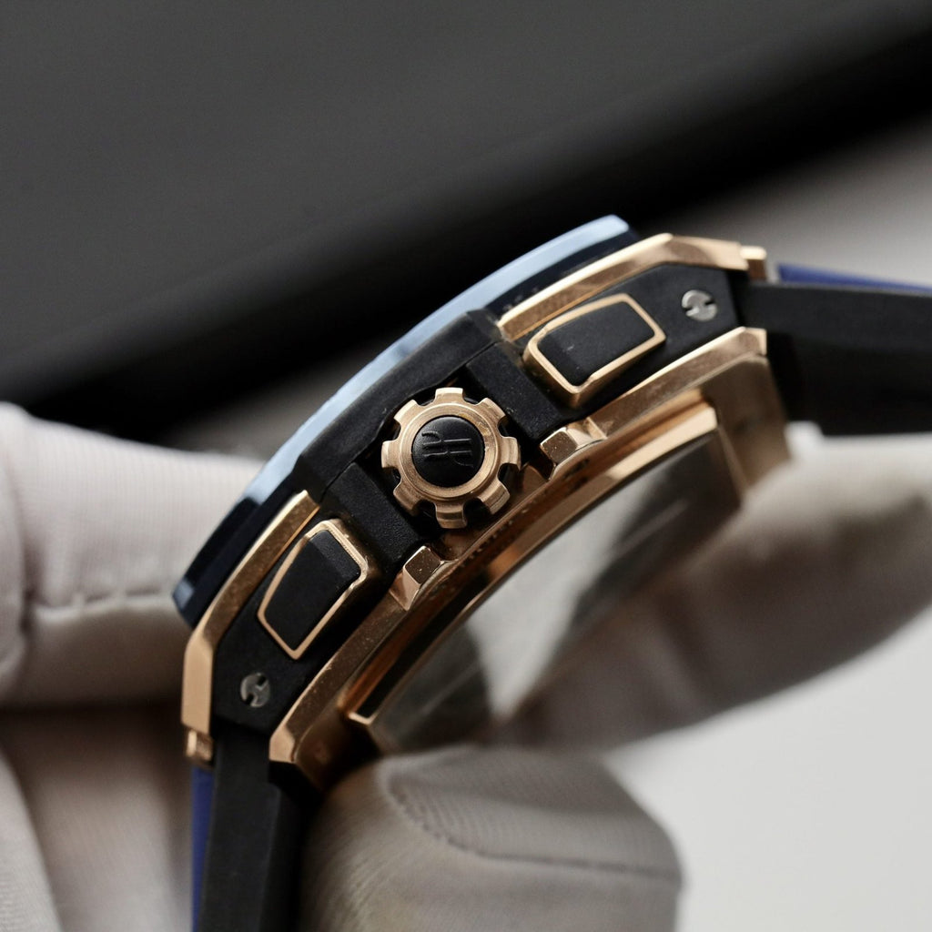 Hublot Watch Spirit Of Big Bang King Gold Bezel Ceramic Blue 42mm