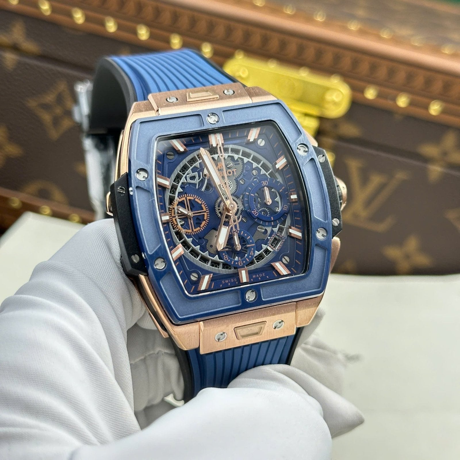 Hublot Spirit Of Big Bang Watch Bezel Ceramic Blue 42mm