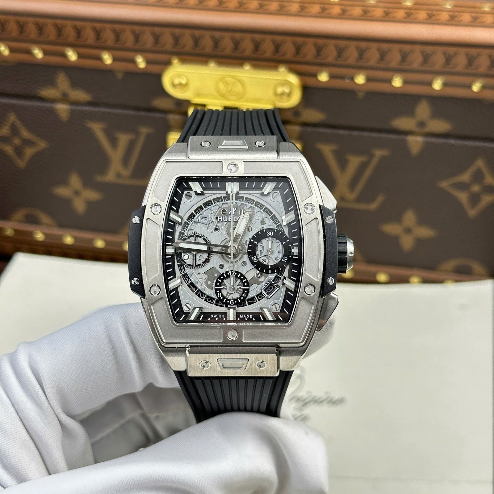Hublot Spirit Of Big Bang Titanium  Watch Rubber Strap 42mm