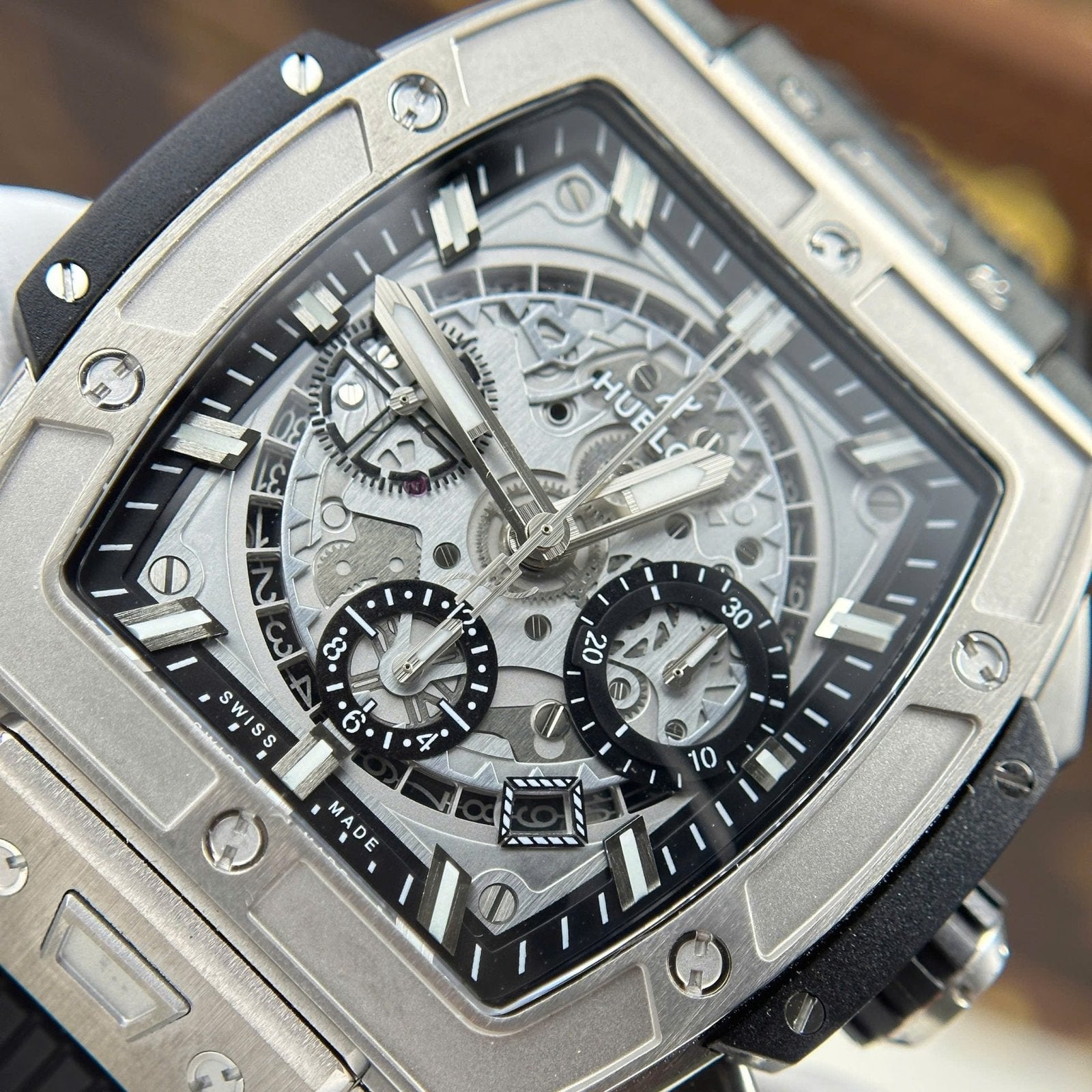 Hublot Spirit Of Big Bang Titanium  Watch Rubber Strap 42mm