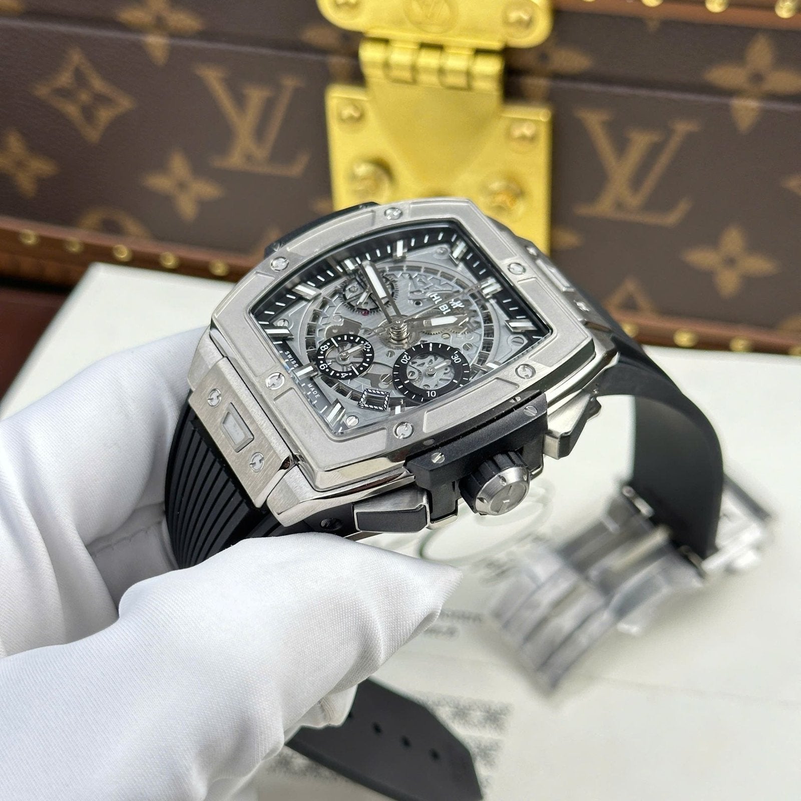 Hublot Spirit Of Big Bang Titanium  Watch Rubber Strap 42mm