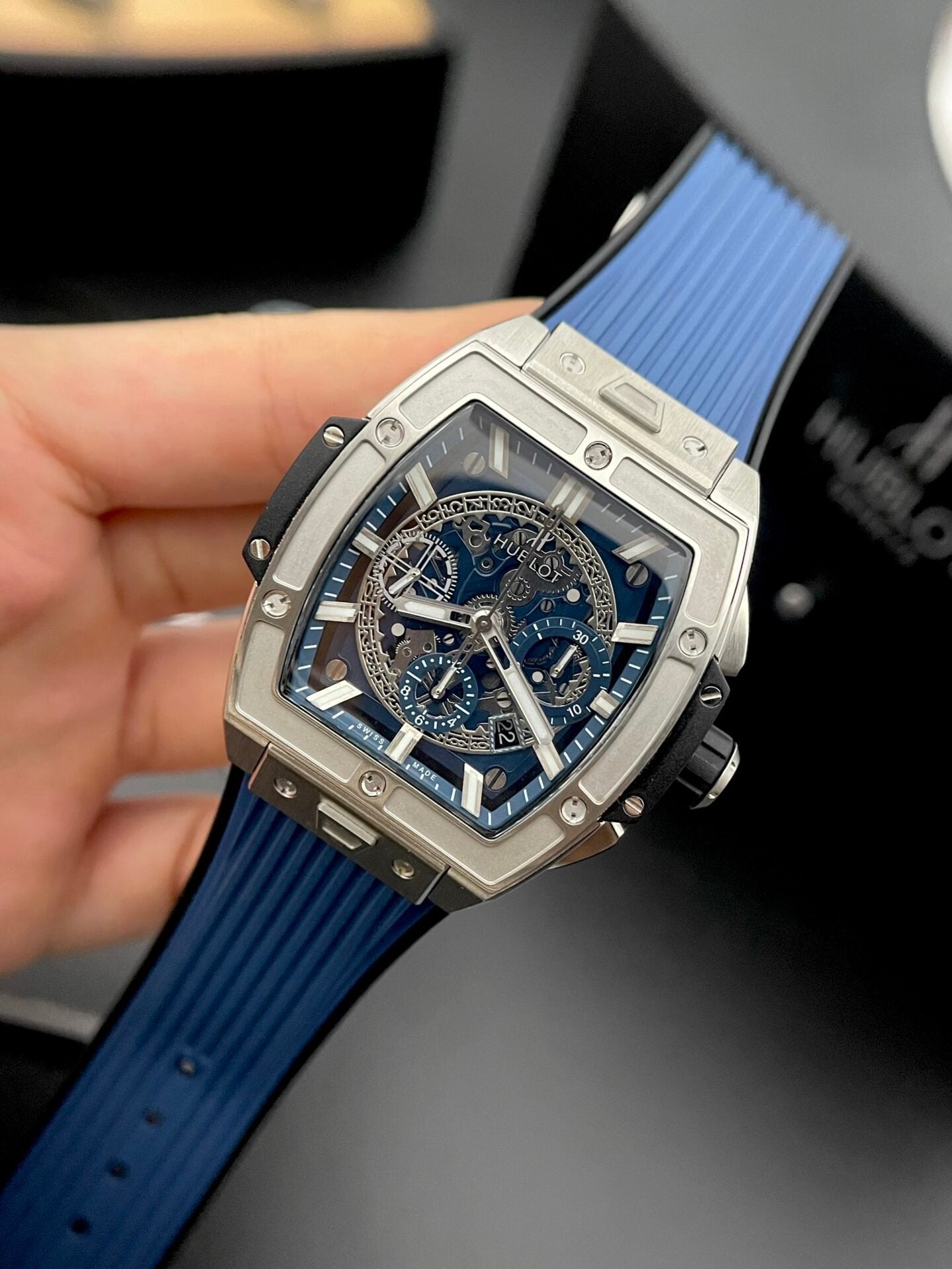 Hublot Spirit Of Big Bang Titanium Watch Rubber Strap 42mm