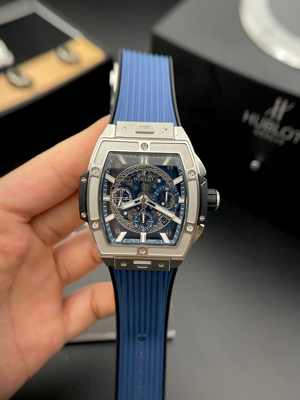 Hublot Spirit Of Big Bang Titanium Watch Rubber Strap 42mm