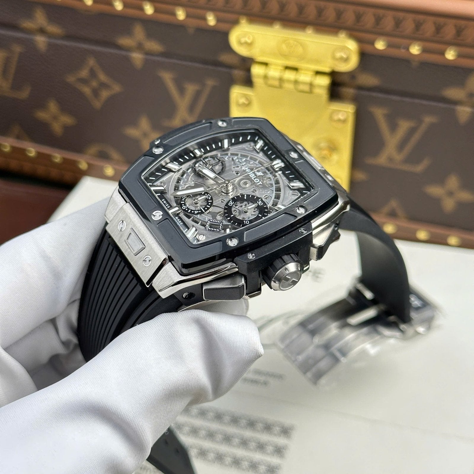 Hublot Spirit Of Big Bang Titanium Watch Rubber Strap 42mm