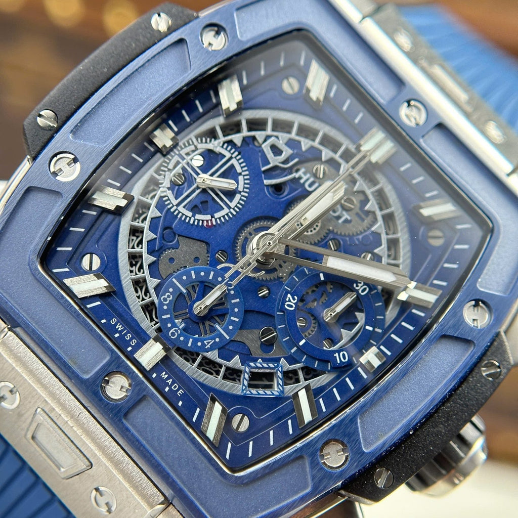 Hublot Spirit Of Big Bang Titanium Watch Bezel Blue 42mm