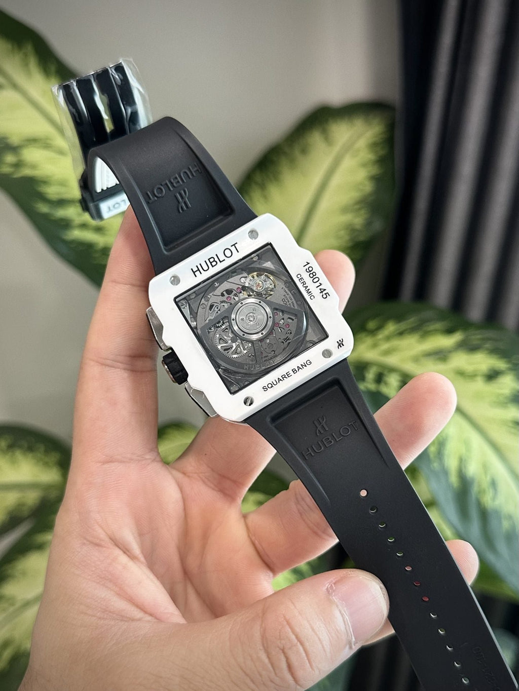 Hublot Watch Square Bang Unico Ceramic White 42mm