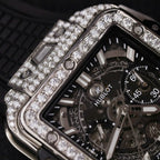 Hublot Square Bang Unico Titanium  Watch Full Dimonds Moissanite 42mm