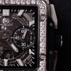 Hublot Square Bang Unico Titanium  Watch Full Dimonds Moissanite 42mm