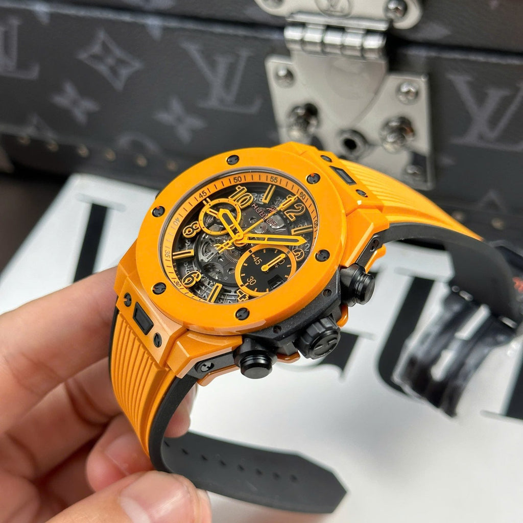 Hubot Big Bang Unico Orange Ceramic Watch 42mm