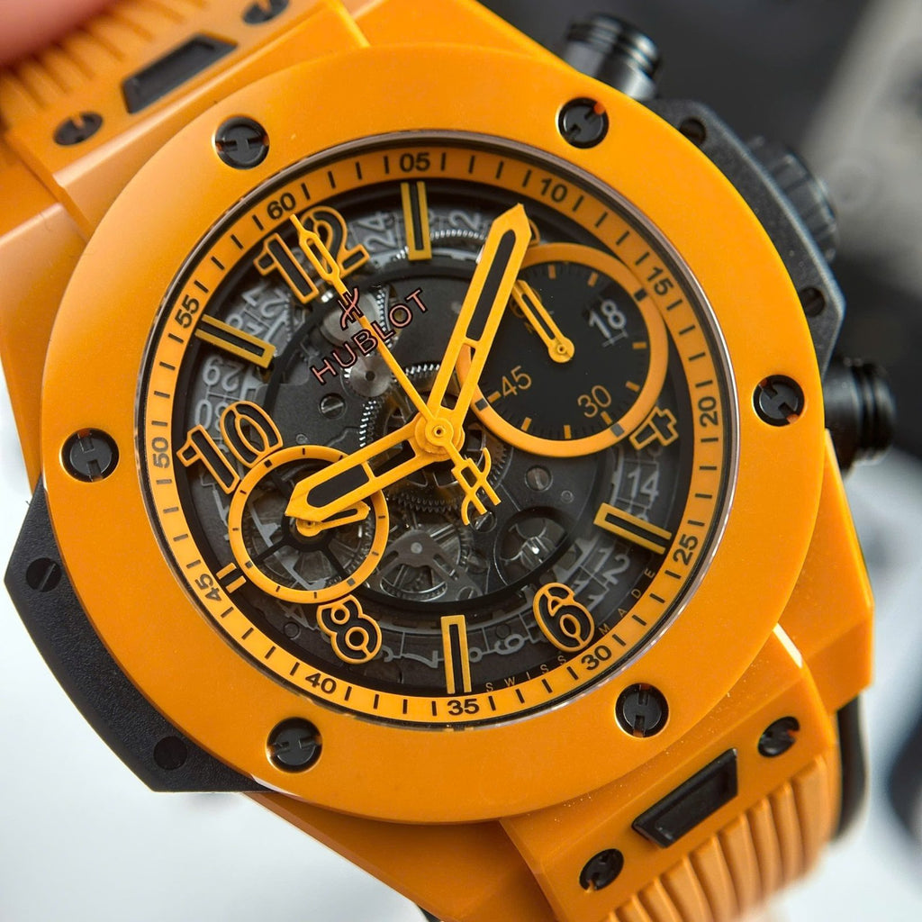 Hubot Big Bang Unico Orange Ceramic Watch 42mm