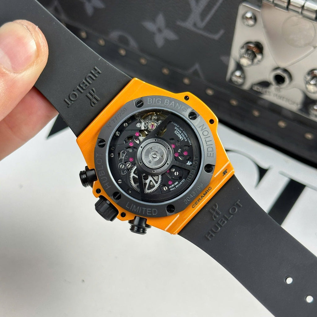 Hubot Big Bang Unico Orange Ceramic Watch 42mm