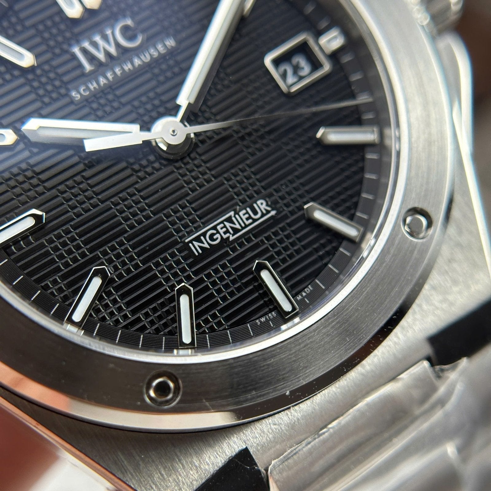 IWC Ingenieur Watch Black Dial Stainless Steel 40mm