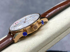 IWC Schaffhausen Watch White Dial Leather Strap 41mm