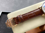 IWC Schaffhausen Watch White Dial Leather Strap 41mm