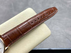 IWC Schaffhausen Watch White Dial Leather Strap 41mm