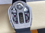 Jaboc &amp; Co Bugatti Watch Rubber Strap Black 52x48mm