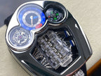 Jaboc &amp; Co Bugatti Watch Rubber Strap Black 52x48mm