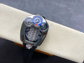 Jaboc &amp; Co Bugatti Watch Rubber Strap Black 52x48mm
