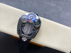 Jaboc &amp; Co Bugatti Watch Rubber Strap Black 52x48mm