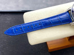 Jacob &amp; Co Black Dragon Watch Leather Strap Blue 45mm