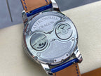 Jacob &amp; Co Black Dragon Watch Leather Strap Blue 45mm