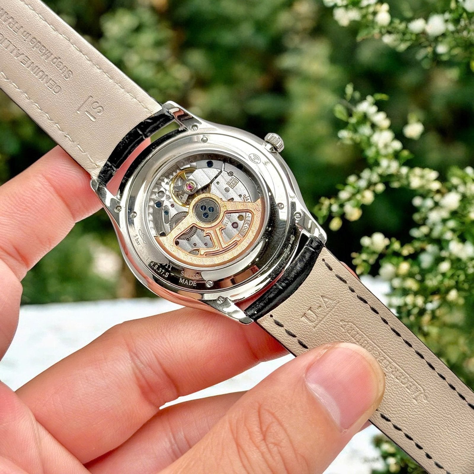 Jaeger LeCoultre Luxury Watch Ultra thin 1288420 Silver Dial Leather Strap 40mm