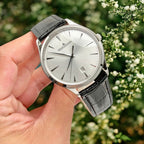 Jaeger LeCoultre Luxury Watch Ultra thin 1288420 Silver Dial Leather Strap 40mm