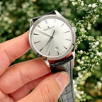 Jaeger LeCoultre Luxury Watch Ultra thin 1288420 Silver Dial Leather Strap 40mm