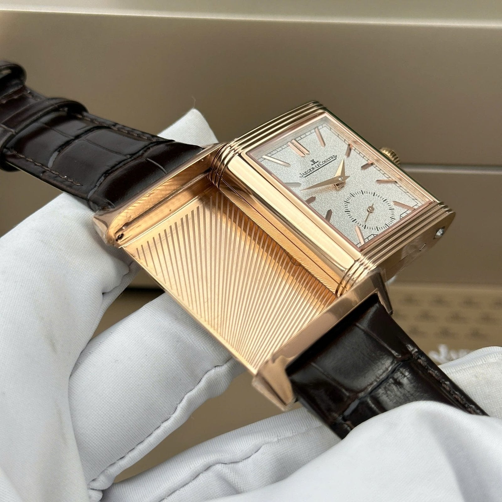 Jaeger LeCoultre Watch Tribute Small Seconds 2 Dial White And Gray 28.3x47mm
